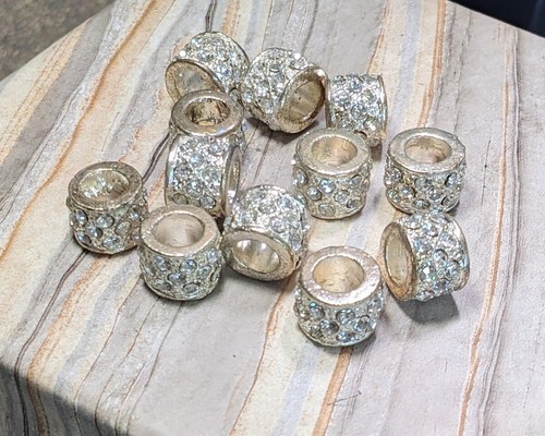 Rhinestone Beads Spacer White 12mm DIY Pendant Making 36pcs - 第 2/10 張圖片