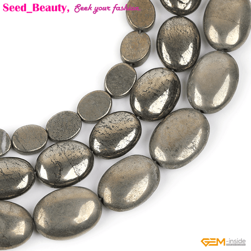 Gray Pyrite Assorted Shape Natural Gemstone Beads For Jewelry Making Strand 15'' - Picture 25 of 99