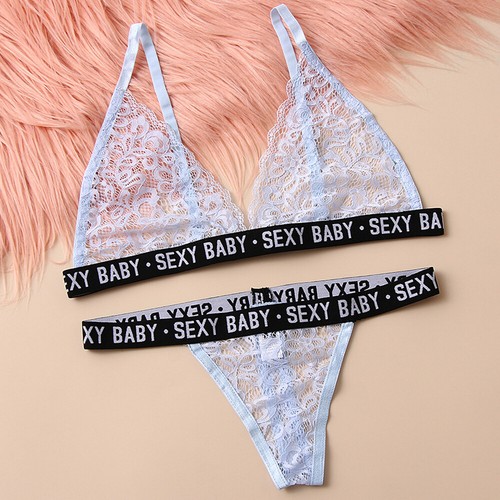 Women Sexy Lingerie Bra G String Thongs Underwear Nightwear Sleepwear Set Ladies - Picture 9 of 15