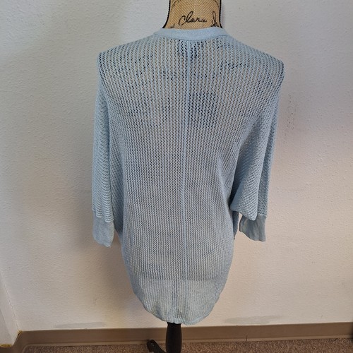 Chico’s Travelers Collection Strickjacke 3/4 Arm blau Glitzer vorne offen Gr. M - Bild 2 von 13