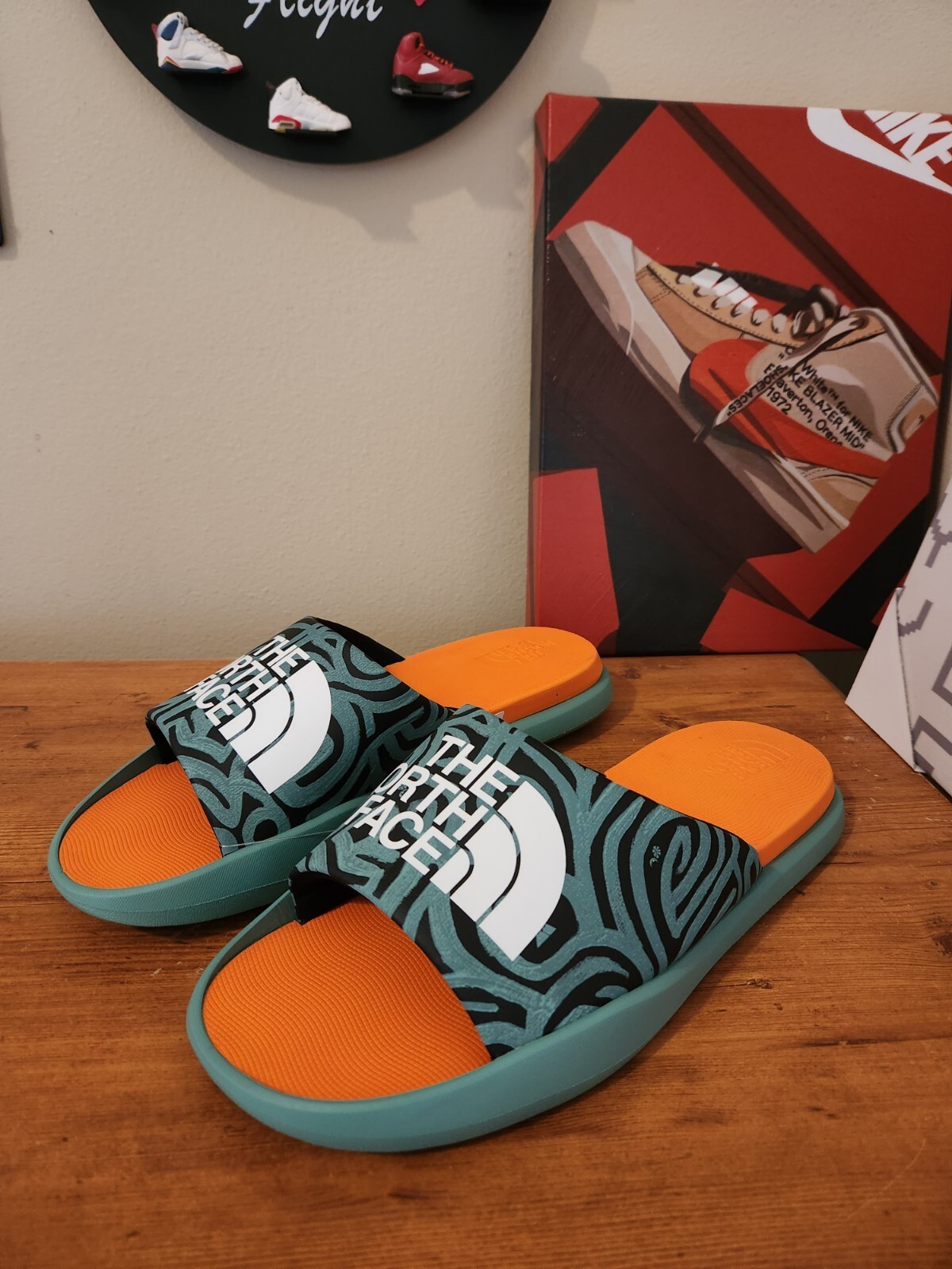 The North Face Triarch x Fernando Elvira size 13 Slides Blue/Orange. | eBay