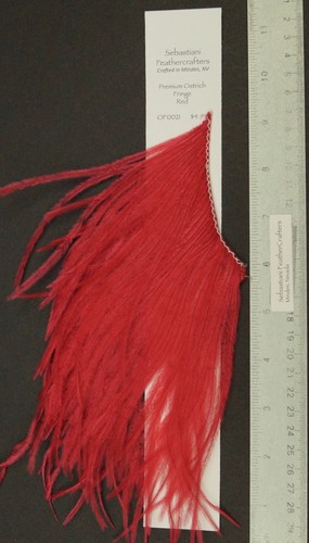 Sebastiani 5" to 7" Ostrich Plume Fringe 3" Sections Fly Tying/Intruder Feathers - Picture 47 of 64