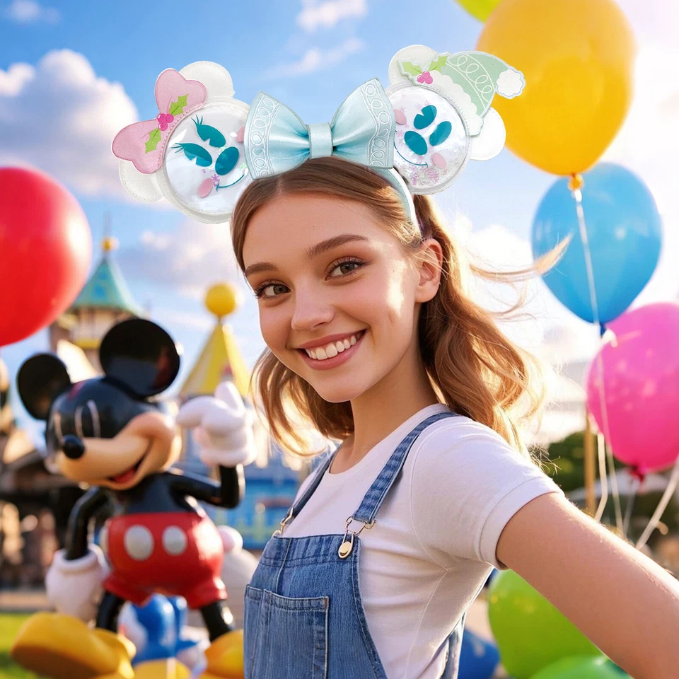 Diadema oreja muñeco de nieve pastel Loungefly Disney- Park Mickey and Minnie Foto 4 de 4