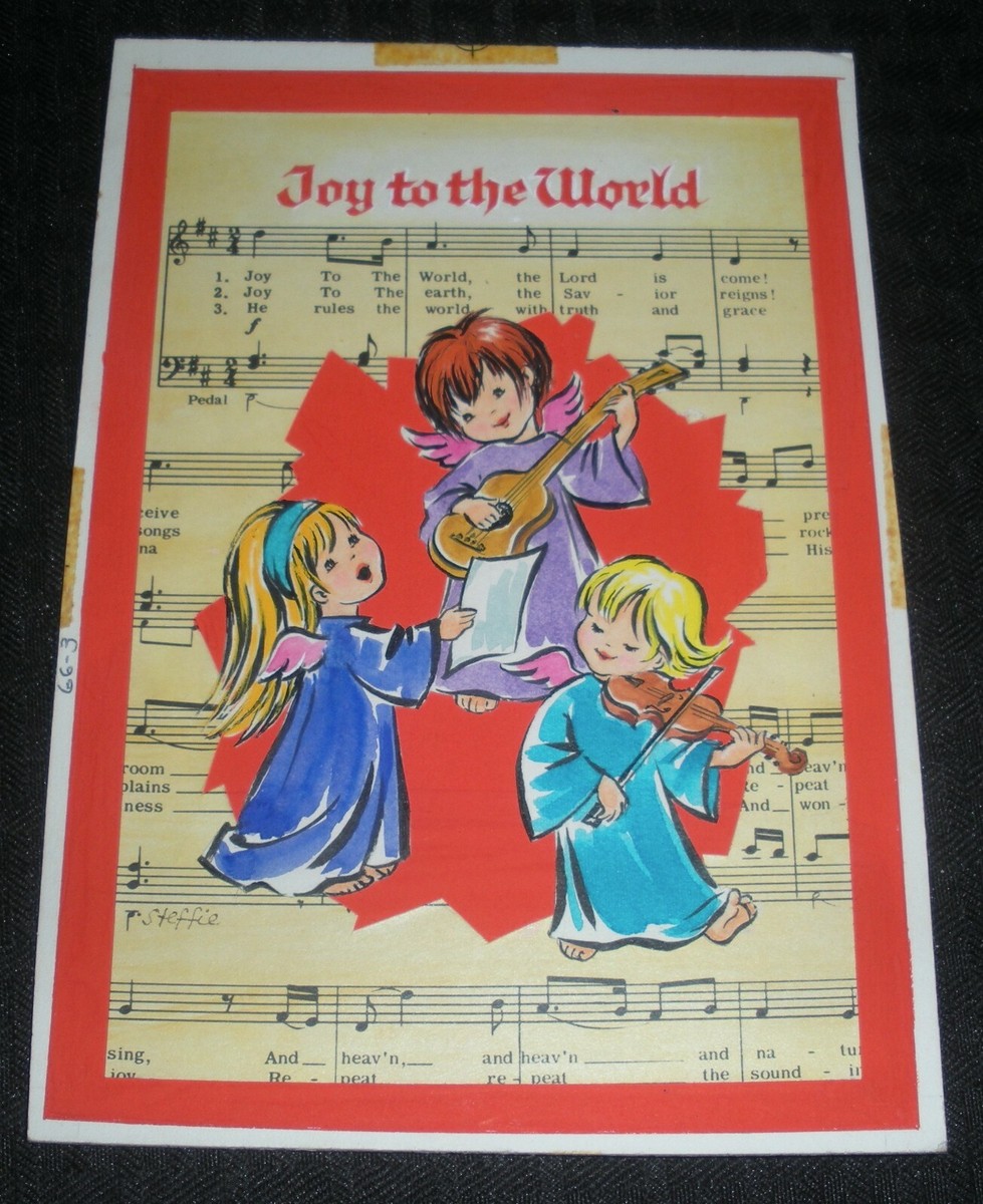 CHRISTMAS Children Singing Joy to the World 5.5x7.75 CHRISTMAS Children Singing Joy to the World 5.5x7.75