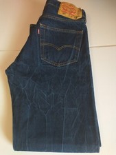 Levi's 501 Jeans Men  s 30x29 Straight Leg Button Fly Blue Western Distressed