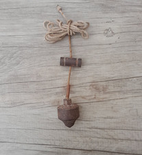 Fantastic vintage iron plumb bob leveling measuring carpenter tool