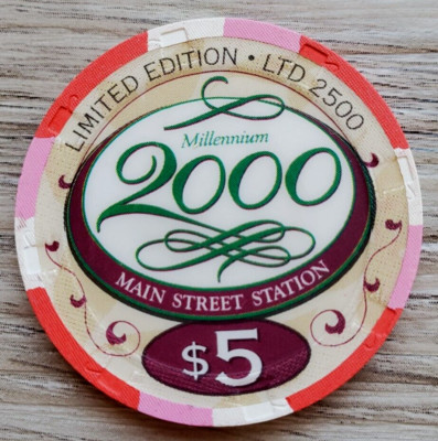 $5 Las Vegas Main Street Station Millennium 2000 Casino Chip