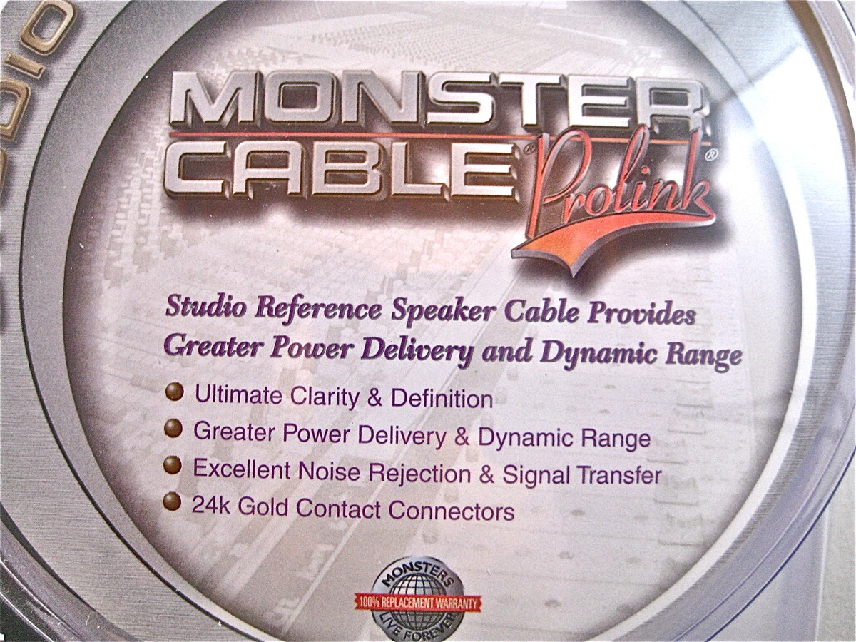ケーブル・シールド Monster Studio Pro 1000 Speaker Cable 4m Monster Cable Studio Pro 1000 Speaker Cable 1/4