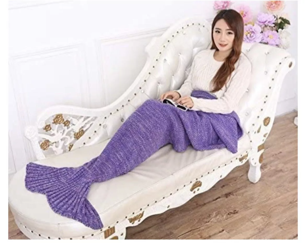 Purple mermaid blanket sale