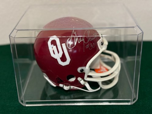Greg Pruitt Signed/Inscribed (#30) Oklahoma Sooners Riddell Mini Helmet - Picture 3 of 4