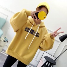 Women Fleece Hoodie Sweater Loose Pullovers Outwear Hooded Tops Sweatshirts