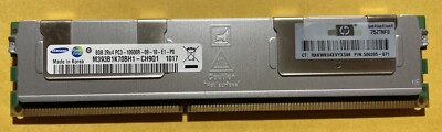 SAMSUNG HP M393B1K70BH1-CH9Q1 PC3-10600R DDR3-1333 8GB ECC REG 2Rx4 FOR SERVER