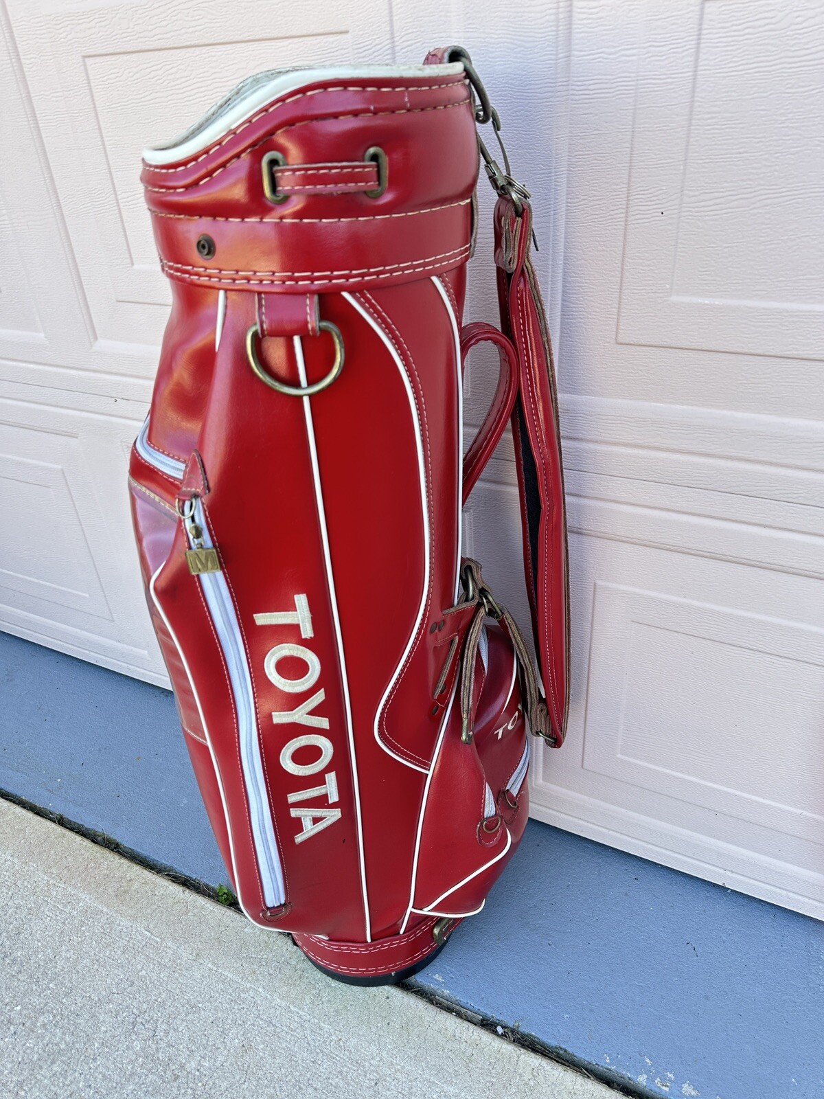 Vintage Ron Miller Toyota Golf Bag Red with Shoulder Strap Super Rare