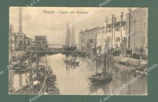 VENEZIA. Canale della Giudecca. Cartolina d'epoca viaggiata nel 1911