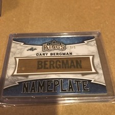 2019/20 LEAF LUMBER KINGS GARY BERGMAN  GAME USED  NAMEPLATE #1/1 RARE