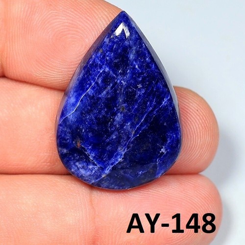 TOP QUALITY NATURAL NAVY BLUE SODALITE PEAR CABOCHON GEMSTONE AY- - Picture 6 of 18