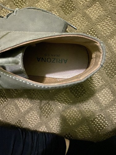 Zapatos de vestir Arizona Jeans Co. para hombre talla 7 gris marrón con corbata excelente estado - Imagen 11 de 11