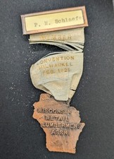 Vintage Wisconsin Retail Lumbermen's Association Member Convention Ribbon 1929