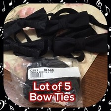 Pre-owned  New Men's Unisex Black Tuxedo Classic Adjustable Bow Ties FREE SHIPG