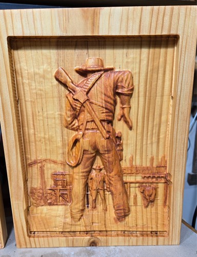 Cowboy Duel craved from 2 x 10 Pine. - 第 4/6 張圖片