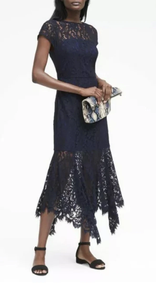 Lace midi dress banana republic hotsell