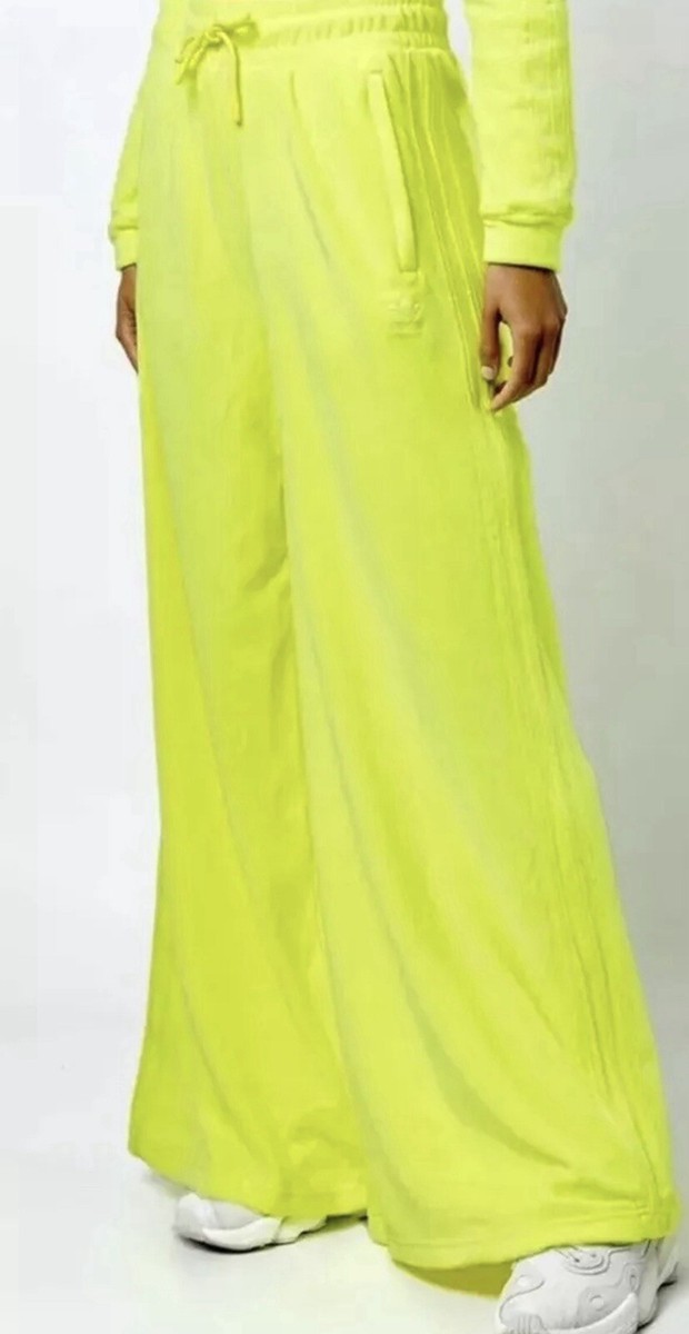 $140 ADIDAS Originals Jeremy Scott Solar Yellow Velour Pants