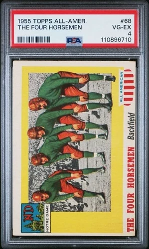 1955 Topps All American Football #68 The Four Horsemen Notre Dame PSA VG-EX 4!