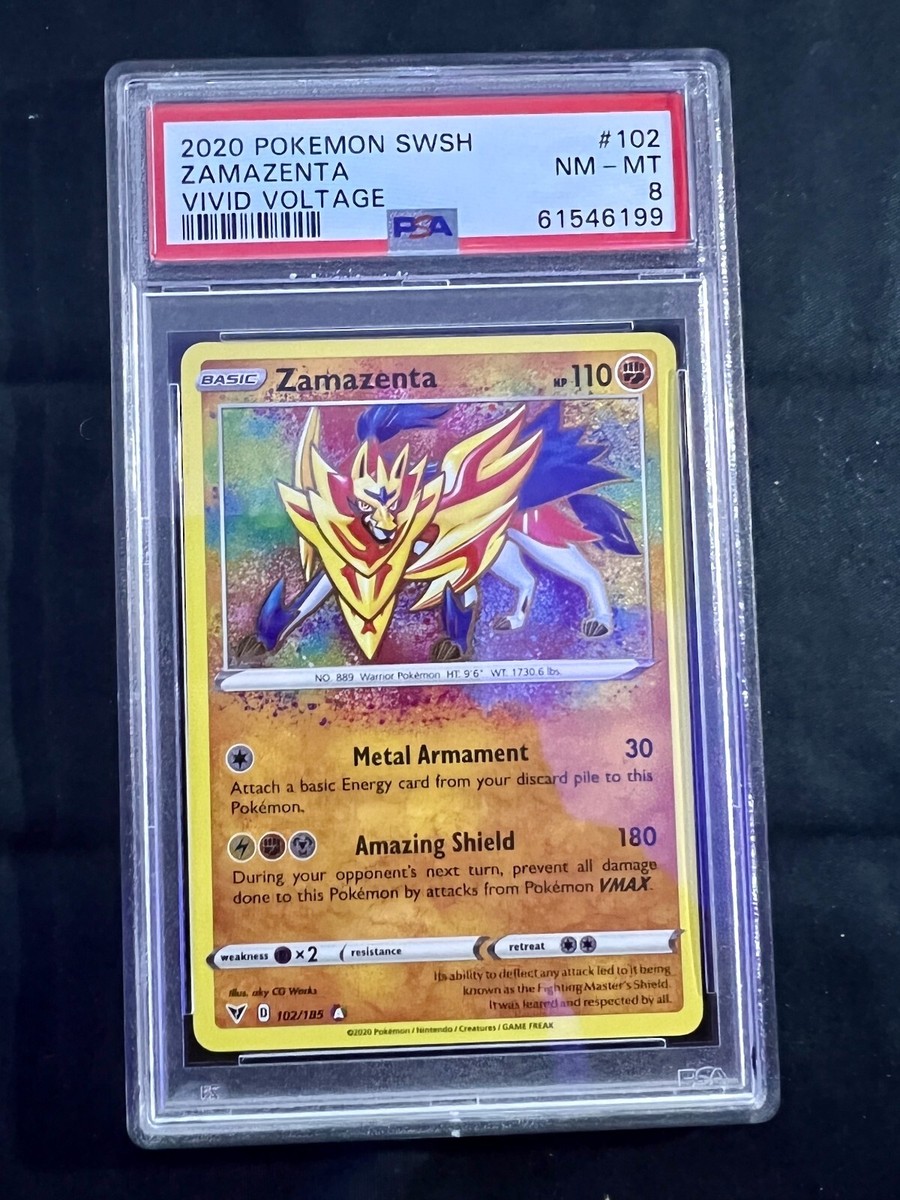 2020 Pokemon Sword & Shield Vivid Voltage 102 Zamazenta PSA 8 | eBay