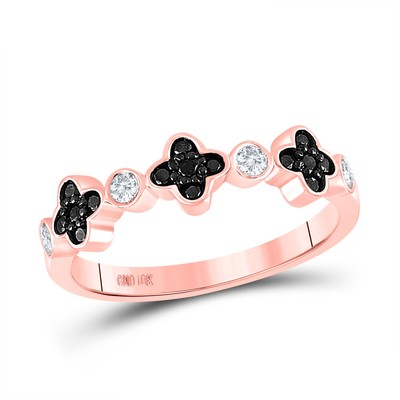 Color Enhanced Diamond Clover Band Ring 
