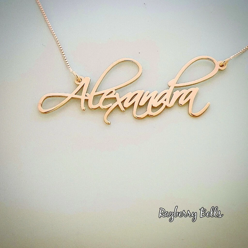 Necklaces that spell your name sale
