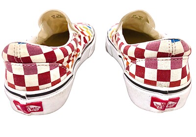 Vans Classic Slip On Rainbow Checkerboard Shoe Sneaker | eBay display picture 1