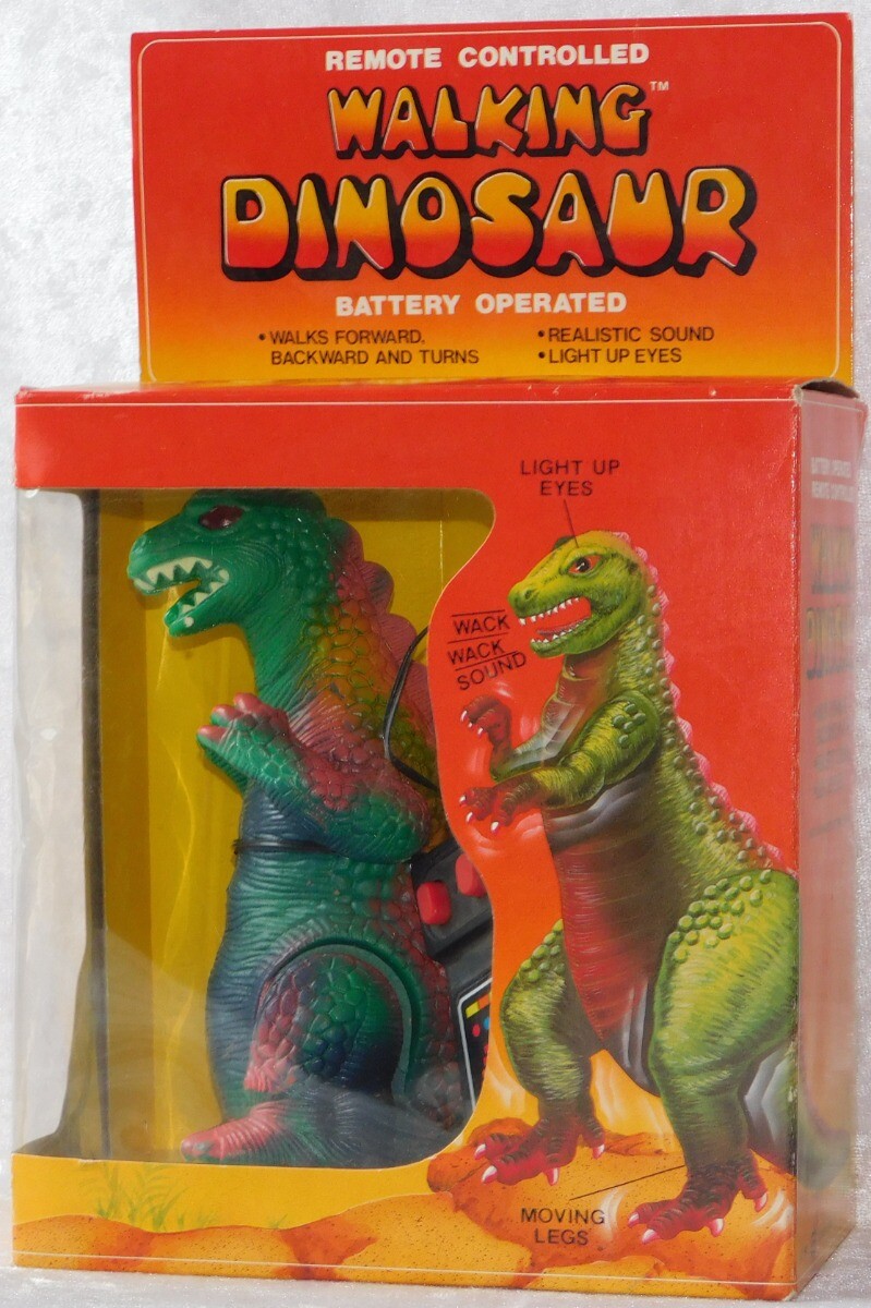 VTG 1980s Godzilla T REX Dinosaur Remote Control Battery