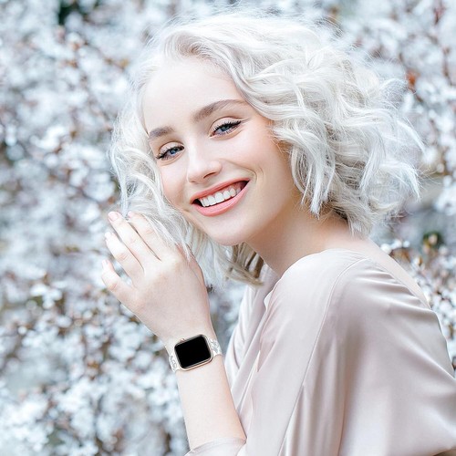 3 Pcs Floral Engraved Band For Apple Watch Soft Silicone Wildflowers Sport Strap - Zdjęcie 78 z 134