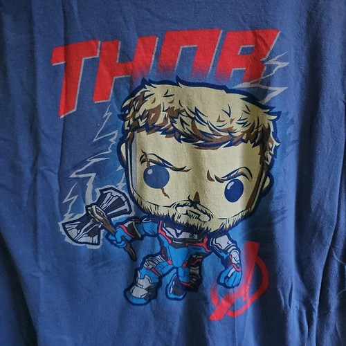Pop! Tees Men's Marvel Avengers Thor Blue-Grey T-shirt Size XL - Picture 4 of 7