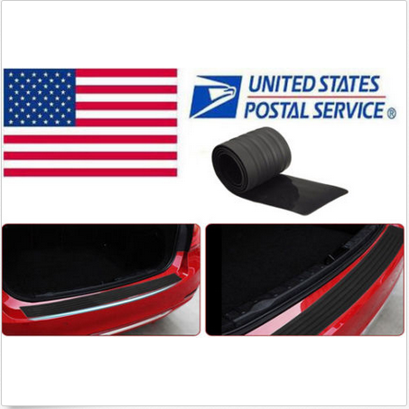 Universal Rear Bumper Guard Protector – Black Rubber Sheet, Self-Adhesive, 35.4" 2 thumbnail image