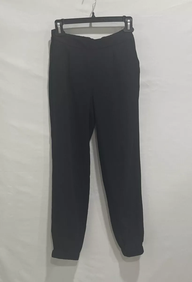 Trouve Black Dressy Jogger Pants Womens Pleated Front Stretch Nordstrom  Size 00