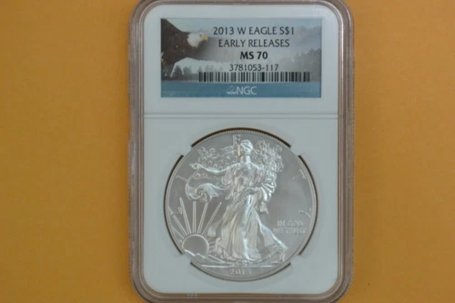 2013-W (Burnished) American Silver Eagle NGC - MS70 EARLY RELEASES
