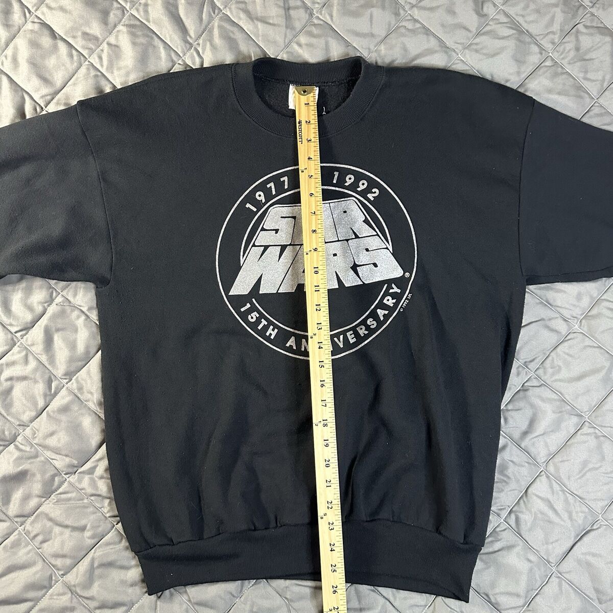 VINTAGE Star Wars Sweatshirt Mens XL Black Silver 15th VINTAGE Star Wars Sweatshirt Mens XL Black Silver 15th