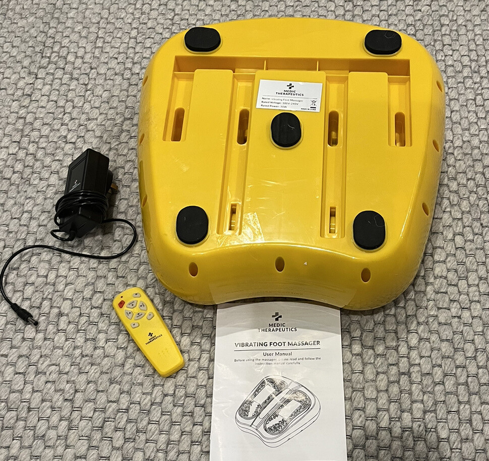 Medic Therapeutics Vibrating Foot Massager Yellow With Remote