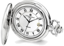 Charles Hubert Chrome-finish Floral Design Pocket Watch XWA4461