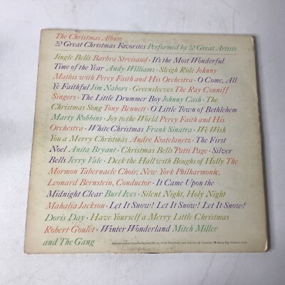 THE CHRISTMAS ALBUM FRANK SINATRA ANDY WILLIAMS G-30763 VINYL (2