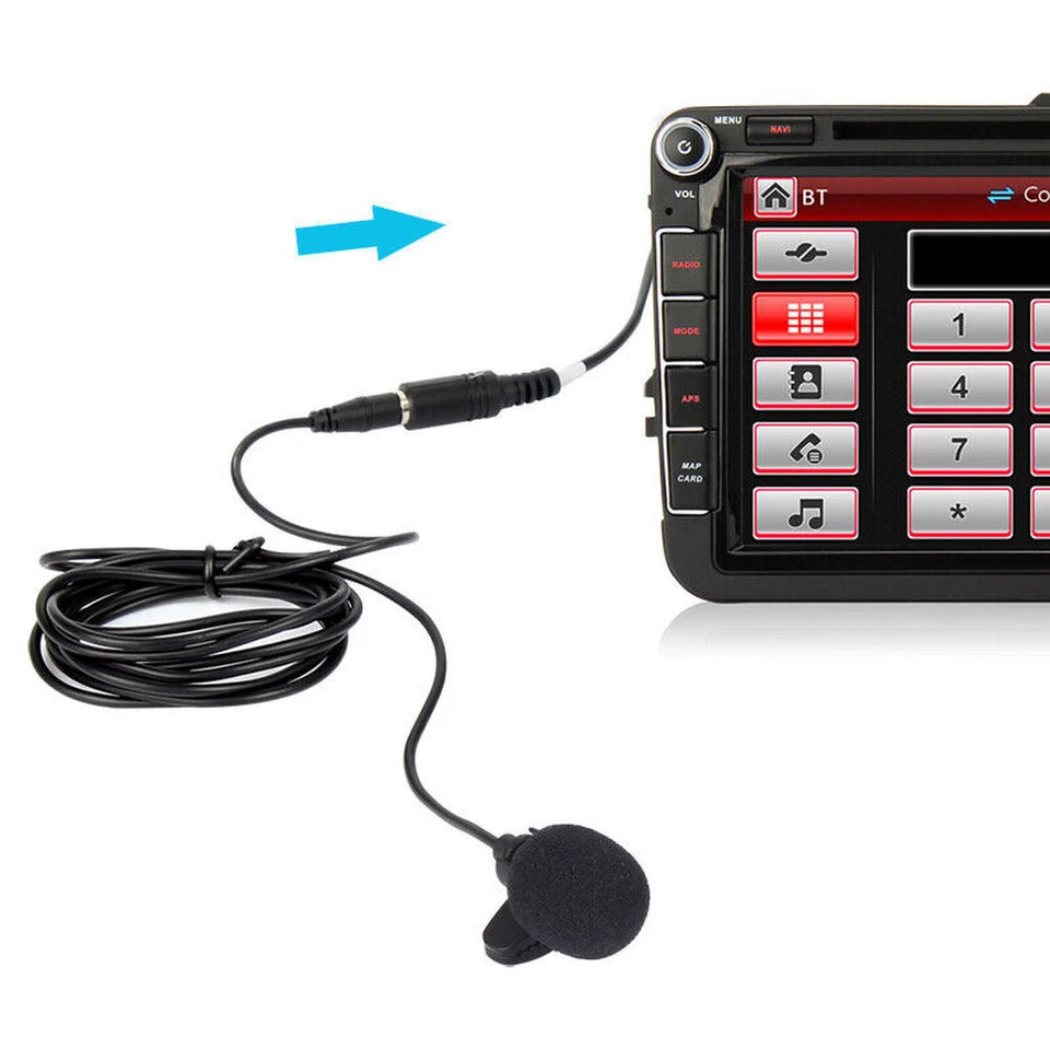 Externes Mikrofon 3.5mm Freisprecheinrichtung für STEREO DVD Auto Radio Navi MP5 - Bild 2 von 4