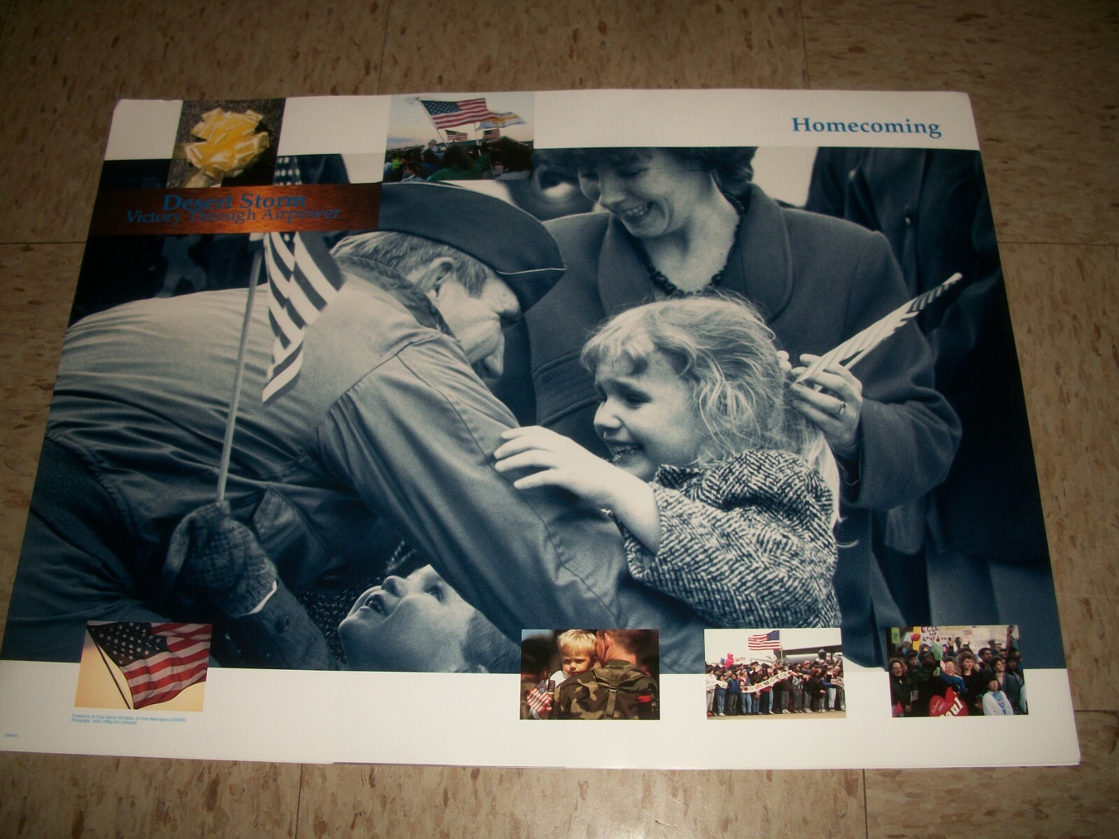 DESERT STORM VICTORY THROUGH AIR POWER poster HOMECOMING USAF US AIRFORCE 18x24