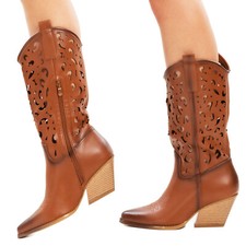 Bottes Femme Santiags Été Camperos Chaussures Ajourés TooCool WZ688-67