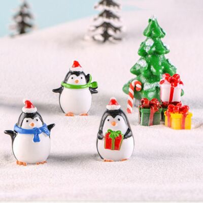 Ornament Micro Landscape Penguin Figurine Home Decor Miniature Animal Christmas