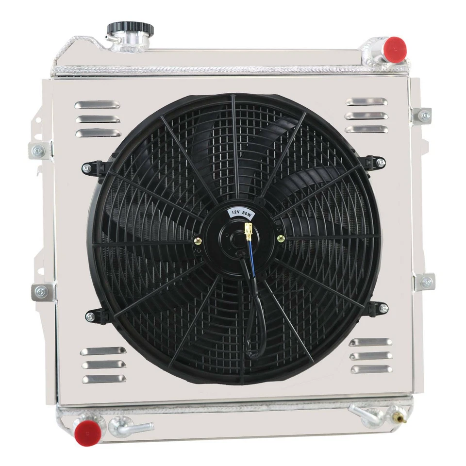 4 Row Radiator+Shroud Fan Fit 1988-1995 Toyota 4 Runner Pickup Truck  3.0L V6 - Image 3 of 4