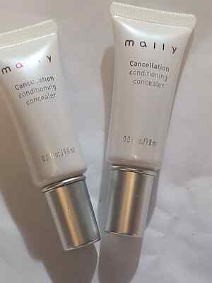 2 Pack Mally Cancellation Conditioning Concealer Travel Size LIGHT 0.3 Fl. OZ