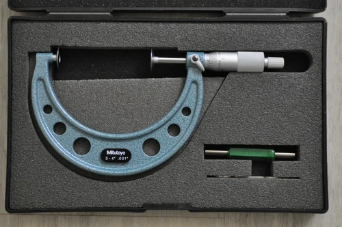 MITUTOYO DISC MICROMETER 3-4 INCH, MODEL 123-128, GRADUATION .001