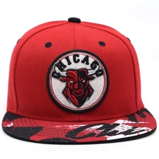 Chicago New Leader Circle City Angry Bullhead  23 Embroidery Snapback Hat Cap