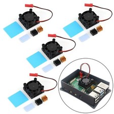 4 Squared Fan Single Cooling Fan with Heatsink For Raspberry Pi 4 Model B/2B/